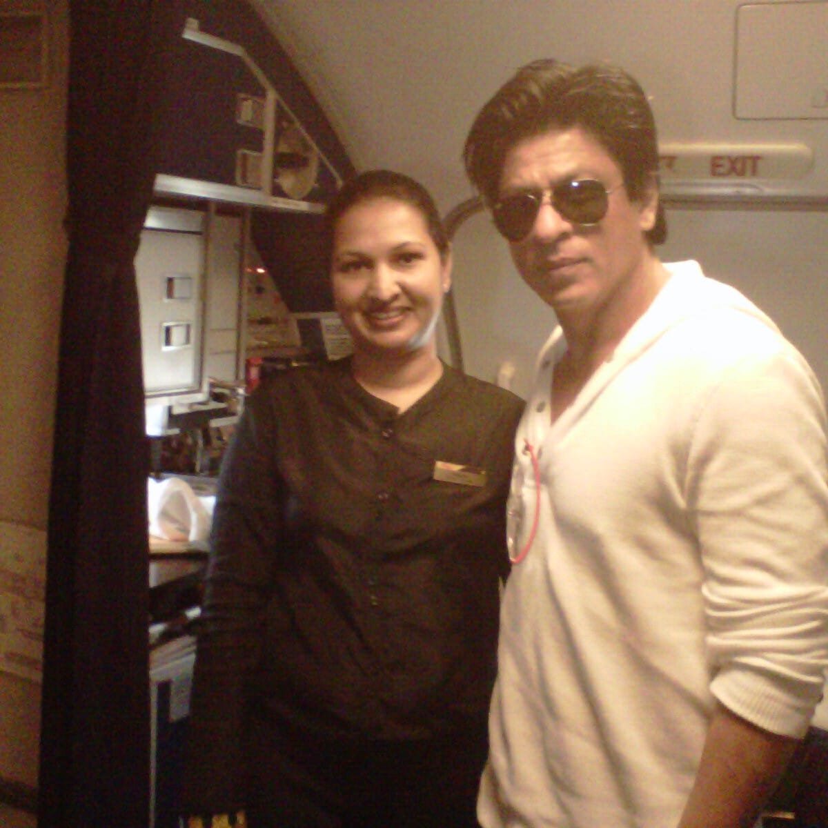 With Shah Rukh Khan onboard a flight