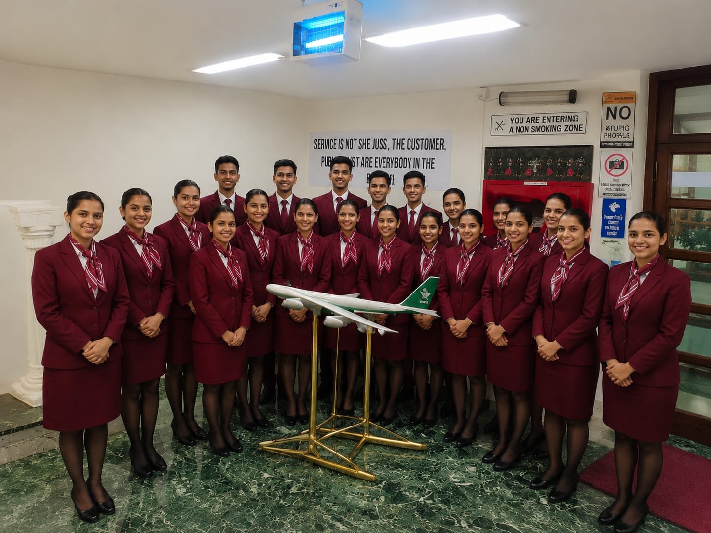 R&M Organisation trainee batch with our training aircraft model